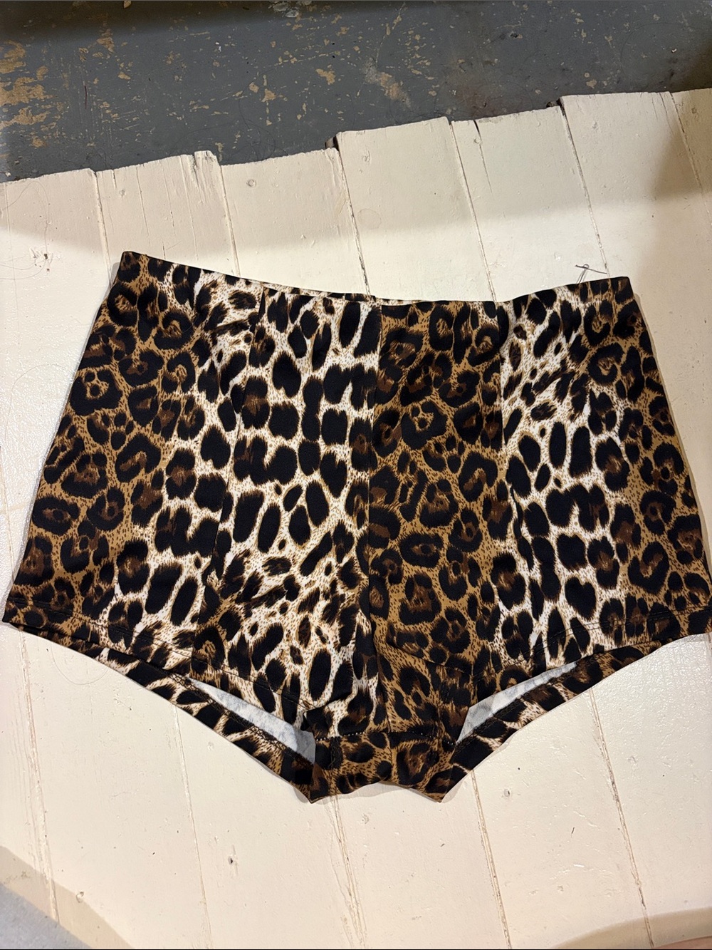 Leopard micro shorts